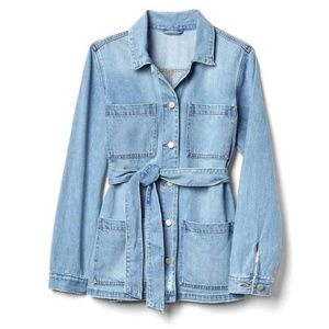 Gap Tie-Belt Denim Utility Jacket